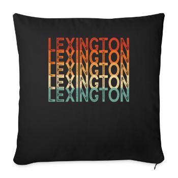 Lexington, Kentucky - Sofa pillowcase 17,3'' x 17,3'' (45 x 45 cm) - black - Front