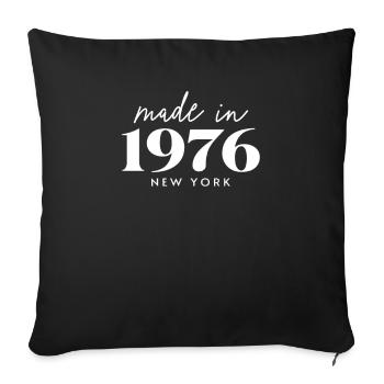 Made 1976 in New York. Cute Birthday Party - Sofa pillowcase 17,3'' x 17,3'' (45 x 45 cm) - black - Front