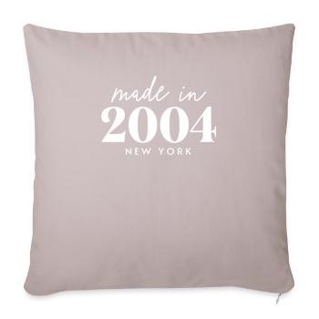 Made 2004 in New York. Cute Birthday Party - Sofakissenbezug 45 x 45 cm - helles Taupe - Vorne