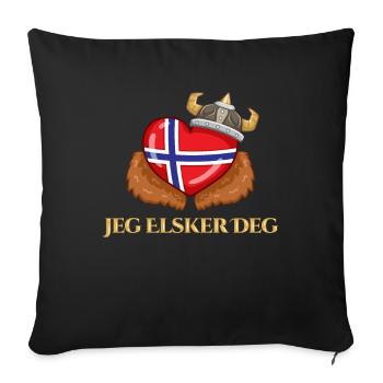Norway Heart Norway - Sofa pillowcase 17,3'' x 17,3'' (45 x 45 cm) - black - Front