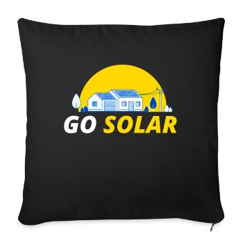 Go Solar Solar Photovoltaics - Sofa pillowcase 17,3'' x 17,3'' (45 x 45 cm) - black - Front