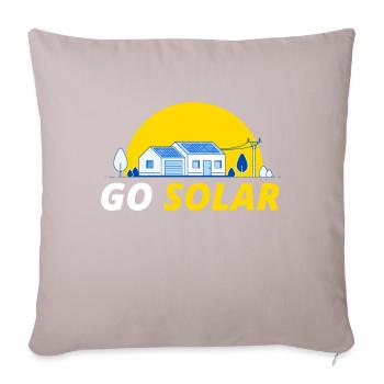 Go Solar Solar Photovoltaics - Sofa pillowcase 17,3'' x 17,3'' (45 x 45 cm) - light taupe - Front