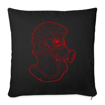Zombiecore Aesthetic David Head Statue Soft Grun - Sofa pillowcase 17,3'' x 17,3'' (45 x 45 cm) - black - Front
