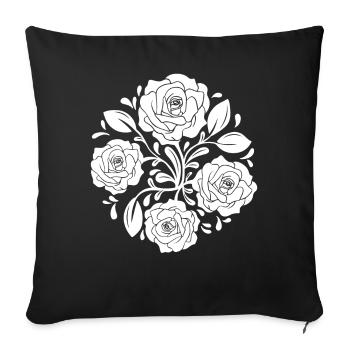 Baroque Aesthetics Artwork Rose - Sofa pillowcase 17,3'' x 17,3'' (45 x 45 cm) - black - Front