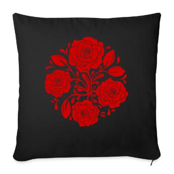 Esthétique Baroque Rose Artwork Soft Grunge - Housse de coussin décorative 45 x 45 cm - noir - Devant