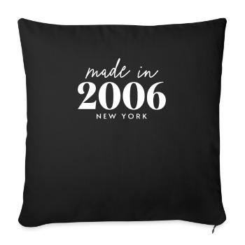 Made 2006 in New York. Cute Birthday Party - Sofa pillowcase 17,3'' x 17,3'' (45 x 45 cm) - black - Front