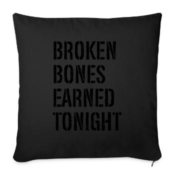 Funny Bone Fractures Bone Injuries - Sofa pillowcase 17,3'' x 17,3'' (45 x 45 cm) - black - Front