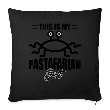 Flying Spaghetti Monster Pastafarianism Pasta - Sofa pillowcase 17,3'' x 17,3'' (45 x 45 cm) - black - Front