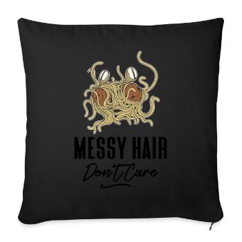 Flying Spaghetti Monster Pastafarianism Pasta - Sofa pillowcase 17,3'' x 17,3'' (45 x 45 cm) - black - Front