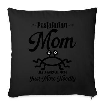 Flying Spaghetti Monster Pastafarianism Pasta - Sofa pillowcase 17,3'' x 17,3'' (45 x 45 cm) - black - Front
