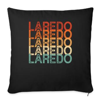 Laredo Texas - Housse de coussin décorative 45 x 45 cm - noir - Devant
