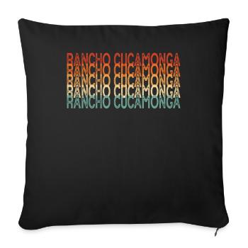 Rancho Cucamonga - Housse de coussin décorative 45 x 45 cm - noir - Devant