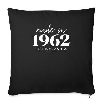 Made 1962 in Pennsylvania. Cute Birthday Party - Sofa pillowcase 17,3'' x 17,3'' (45 x 45 cm) - black - Front