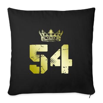 54 Couronne de numéros - Housse de coussin décorative 45 x 45 cm - noir - Devant
