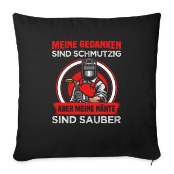 Welder slogan design for metal workers - Sofa pillowcase 17,3'' x 17,3'' (45 x 45 cm) - black - Front