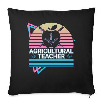 Professeur d’agriculture Ret - Housse de coussin décorative 45 x 45 cm - noir - Devant