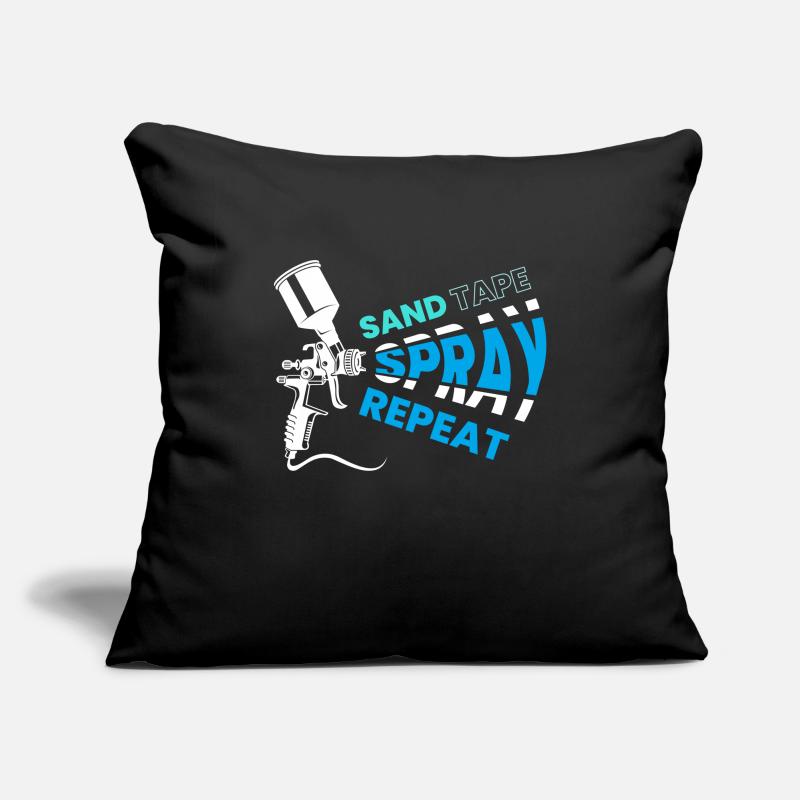 Ruban de sable Spray Repeat Painter Housse de coussin décorative 45 x 45 cm