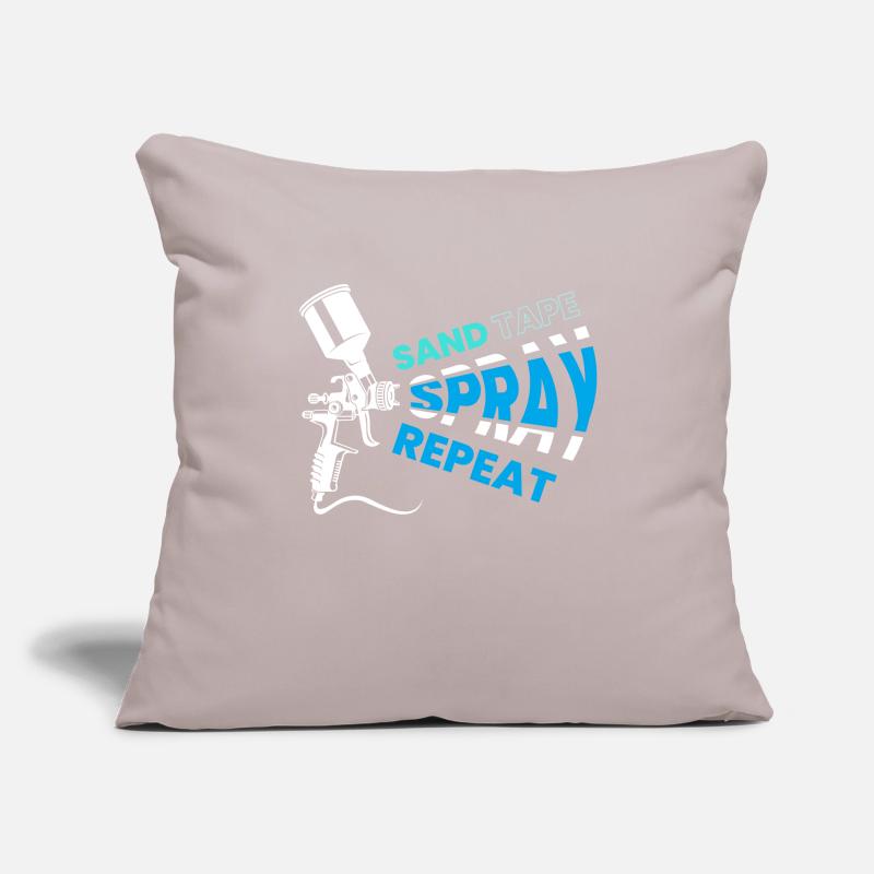 Ruban de sable Spray Repeat Painter Housse de coussin décorative 45 x 45 cm