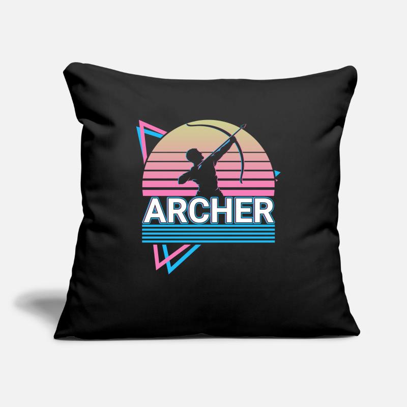 Tir à l’arc rétro Housse de coussin décorative 45 x 45 cm