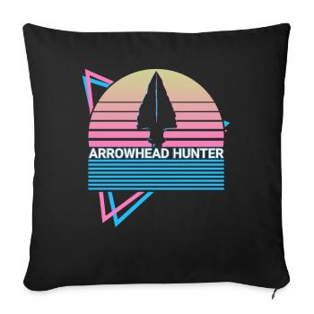 Arrowhead Hunter Rétro - Housse de coussin décorative 45 x 45 cm - noir - Devant