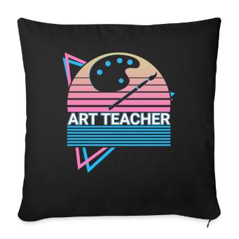 Art Teacher Art Professor Retro - Sofa pillowcase 17,3'' x 17,3'' (45 x 45 cm) - black - Front
