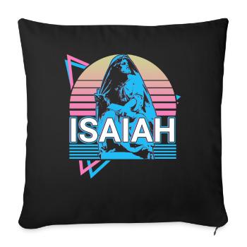 Isaïe Israélite Prophète Juif Juif - Housse de coussin décorative 45 x 45 cm - noir - Devant