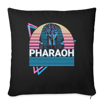 Pharaoh King Tut Egyptian Pharaoh - Sofa pillowcase 17,3'' x 17,3'' (45 x 45 cm) - black - Front