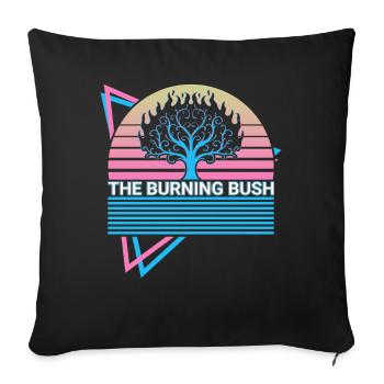 The Burning Thorn Bush Exodus Christian Christian - Sofa pillowcase 17,3'' x 17,3'' (45 x 45 cm) - black - Front