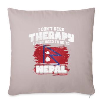 Nepal - Sofakissenbezug 45 x 45 cm - helles Taupe - Vorne