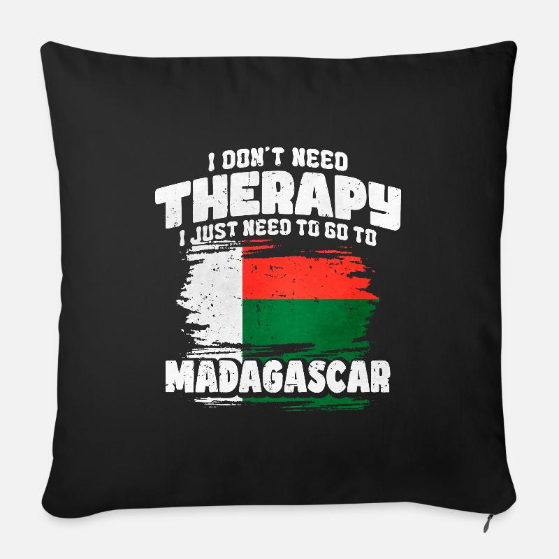 Madagaskar - Sofakissenbezug 45 x 45 cm - Schwarz