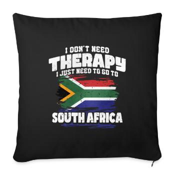 South Africa - Sofa pillowcase 17,3'' x 17,3'' (45 x 45 cm) - black - Front