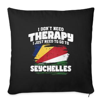Seychelles - Sofa pillowcase 17,3'' x 17,3'' (45 x 45 cm) - black - Front