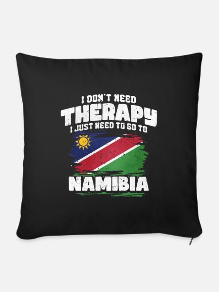 Namibia - Sofakissenbezug 45 x 45 cm - Schwarz