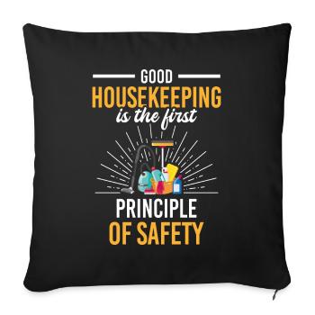 Housekeeping First Principle of Safety Cleaner - Sofa pillowcase 17,3'' x 17,3'' (45 x 45 cm) - black - Front