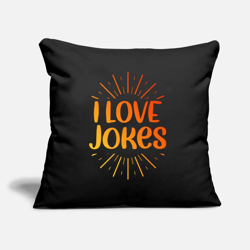 J’adore les blagues Housse de coussin décorative 45 x 45 cm