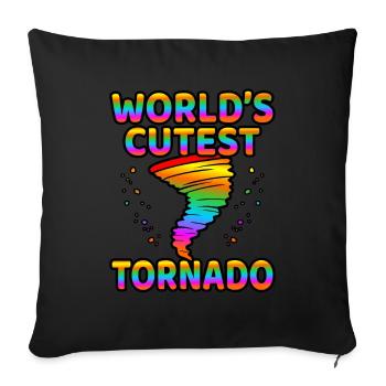 Tornado - Sofa pillowcase 17,3'' x 17,3'' (45 x 45 cm) - black - Front