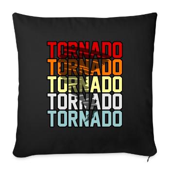 Tornado - Sofa pillowcase 17,3'' x 17,3'' (45 x 45 cm) - black - Front