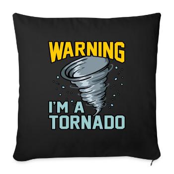 Tornado - Sofa pillowcase 17,3'' x 17,3'' (45 x 45 cm) - black - Front