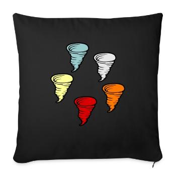 Tornado - Sofakissenbezug 45 x 45 cm - Schwarz - Vorne