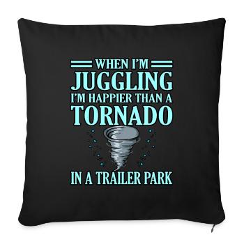 Tornado - Sofakissenbezug 45 x 45 cm - Schwarz - Vorne
