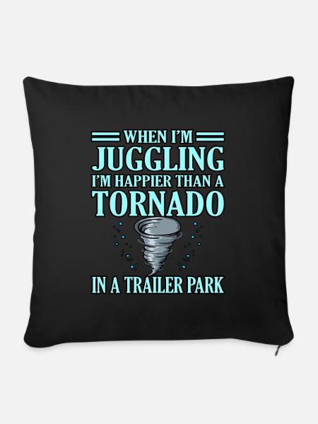 Tornado - Sofakissenbezug 45 x 45 cm - Schwarz