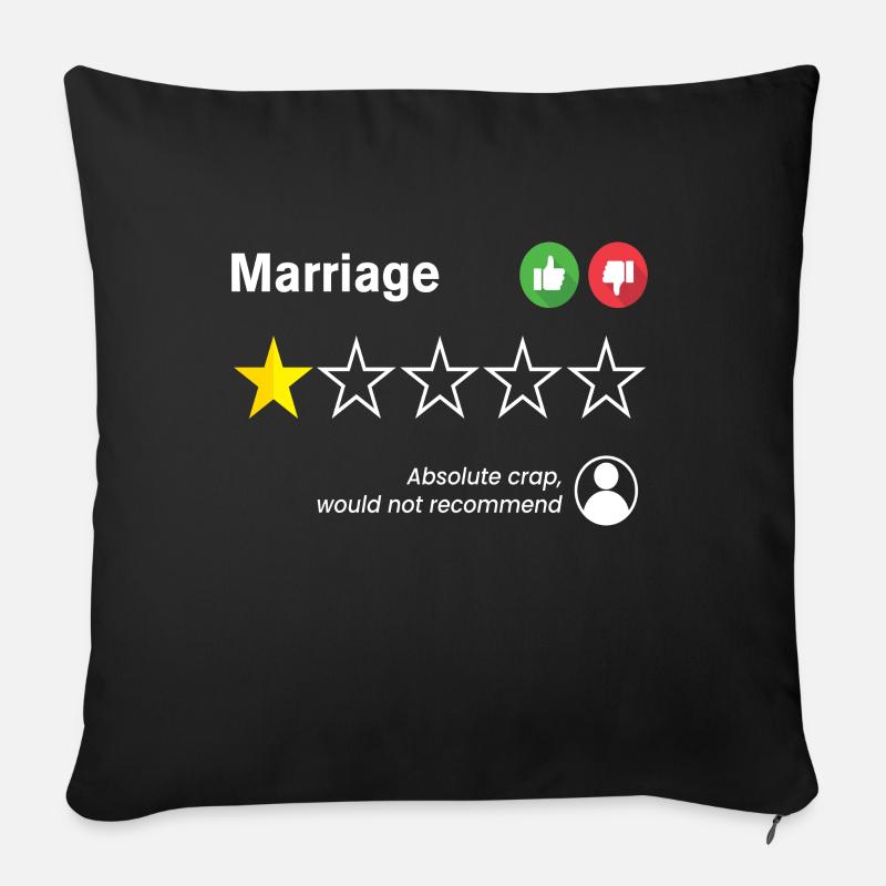 Marriage Rating Absolute Crap Scheidung - Sofakissenbezug 45 x 45 cm - Schwarz