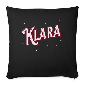 Klara Namen personalisiert - Sofakissenbezug 45 x 45 cm - Schwarz - Vorne
