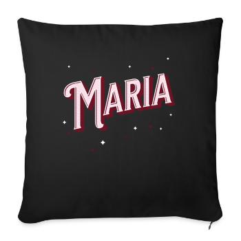 Marie Nom Personnalisé - Housse de coussin décorative 45 x 45 cm - noir - Devant