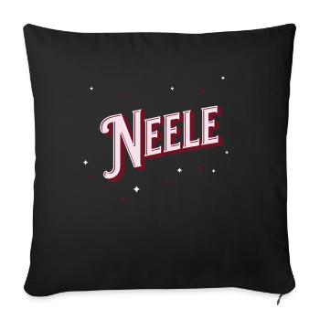 Neele Namen personalisiert - Sofakissenbezug 45 x 45 cm - Schwarz - Vorne