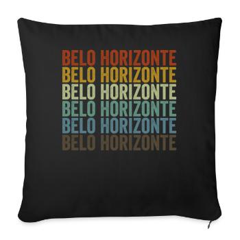 Belo Horizonte Brazil Retro Vintage - Sofa pillowcase 17,3'' x 17,3'' (45 x 45 cm) - black - Front