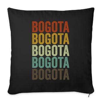 Bogota Colombia Retro Vintage - Sofa pillowcase 17,3'' x 17,3'' (45 x 45 cm) - black - Front