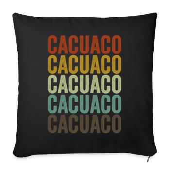 Cacuaco Angola Retro Vintage - Sofa pillowcase 17,3'' x 17,3'' (45 x 45 cm) - black - Front