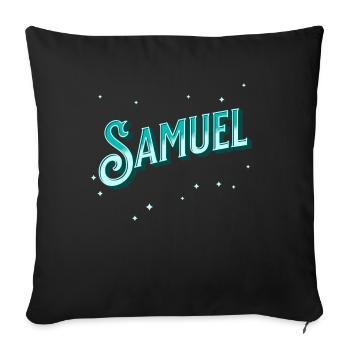 Samuel Namen personalisiert - Sofakissenbezug 45 x 45 cm - Schwarz - Vorne