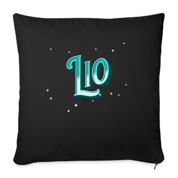 Lio name personalized - Sofa pillowcase 17,3'' x 17,3'' (45 x 45 cm) - black - Front